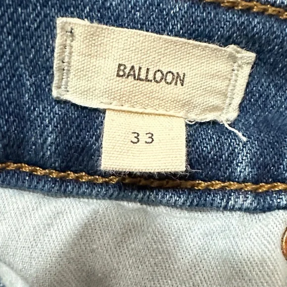 Madewell Plus Size Classic Dark Blue High-Rise Balloon Jeans Size 16 / 33 - Picture 6 of 7